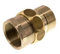 Rp 1 1/2'' x R 1 1/2'' F/M Raccord double en laiton 3-pièces avec joint plat 16 Bar