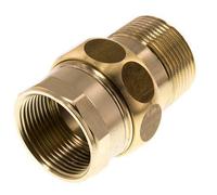 Rp 1 1/4'' x R 1 1/4'' F/M Raccord double en laiton 3 pièces avec joint conique 16 Bar