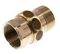 Rp 1 1/4'' x R 1 1/4'' F/M Raccord double en laiton 3-pièces avec joint plat 16 Bar