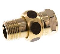 Rp 1/2'' x R 1/2'' F/M Raccord double en laiton 3 pièces avec joint conique 16 Bar