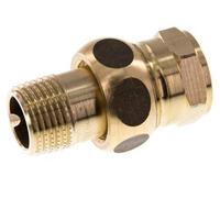 Rp 1/2'' x R 1/2'' F/M Raccord double en laiton 3-pièces avec joint plat 16 Bar