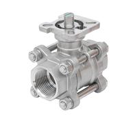 Rp 1'' Vanne à bille 2 voies 3 pièces en acier inoxydable 69 bar RTFE ISO-Top F04/F05 - TamesonPRO 1121-100