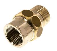 Rp 1'' x R 1'' F/M Mamelon double en laiton 3 pièces avec joint conique 16 Bar