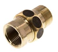 Rp 1'' x R 1'' F/M Raccord double en laiton 3-pièces avec joint plat 16 Bar