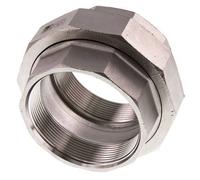 Rp 2 1/2'' Acier inoxydable Mamelon double 3-pièces avec joint conique 16 Bar