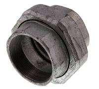 Rp 2 1/2'' Fonte zinguée Mamelon double 3 pièces avec joint conique 25 Bar