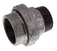 Rp 2 1/2'' x R 2 1/2'' F/M Zincé Fonte Mamelon double 3 pièces avec joint conique 25 Bar