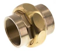 Rp 2'' Brass Double Nipple 3-pieces avec joint conique 16 Bar