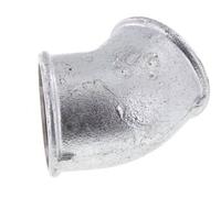 Rp 2'' Fonte zinguée Raccord coudé 45° 25 Bar