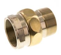Rp 2'' x R 2'' F/M Raccord double en laiton 3-pièces avec joint plat 16 Bar