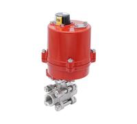Rp 3/4'' Vanne à Bille 2 Voies en Acier Inoxydable avec Actionneur Électrique 24 V AC/DC