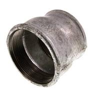 Rp 3'' x Rp 2 1/2'' Fonte zinguée Manchon rond 25 Bar