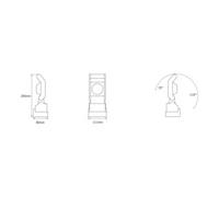 RP-Group RP-Group Projecteur LED portable HX avec support mural inclus Quantité:1