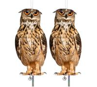 Rpulsif Pigeon Hibou Effaroucheur Oiseaux avec Bande Rflchissante Lot de 2 YYV