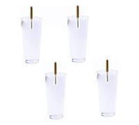 RPXHZLKTM Pieds de Meuble en Acrylique Transparent, Clear Acrylic Furniture Legs Pack of 4 M8 Replacement Feet Multiple Heights 8-30 cm(12cm)