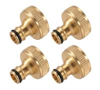 RQcMid Lot de 4 raccords de tuyau de 2,5 cm pour tuyau d'arrosage, raccords rapides en laiton avec filetage intérieur pour systèmes d'irrigation et robinets extérieurs