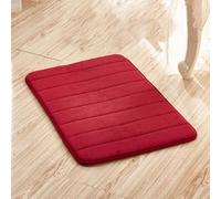 Rr tianshi Tapis de bain doux et absorbant, antidérapant, pour salle de bain, douche, salon, chambre à coucher (70 x 120 cm, rouge)
