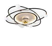 RRBEST Ventilateur de Plafond avec Lumière Compatible avec Alexa, Smart Luminaire Ventilateur Plafonnier Silencieux, Dimmable Ventilateur de Plafond avec Éclairage et Télécommande/APP pour Chambre