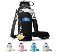 RRegeny Porte-Bouteille d'eau avec Sangle pour Bouteille d'eau Isotherme de 947,2 g, 1 134 g, Sac de Transport en bandoulière avec Poche pour téléphone, Manchon pour Bouteille d'eau pour Homme et