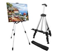 RRFTOK Chevalet d'artiste, chevalet réglable en aluminium pour peinture sur toile, hauteur de 43,2 à 167,6 cm, sac de transport pour dessin/sol et jeux vidéo