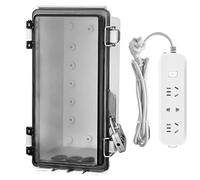 Rrlihjgu Boîtier Électrique Étanche - Boîtier de Prise avec Couvercle Transparent - Coffret Antipoussière avec Serrure pour Électronique Alimentation Domestique Projets Sécurité