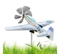 Rrlihjgu Girouette d'avion - Spinner rotatif à énergie éolienne | Attrape-vent d'avion résistant aux intempéries, sculptures de vent, sculpture d'avion pour jardin
