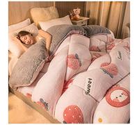 RRNAR Cachemire réversible Couette, Double Super épaisseur, Couette 2 Personne Laine Luxueuse, édredon Chaud en Laine pour L'automne Et l'hiver,G,200x230cm(5kg)