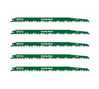 RRRST Lot de 5 Lames Scie Sabre Bois 300mm 5TPI - Élagage Arbres, Bois Dur Tendre, Vivant - Facile Durable