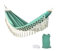 RRYPBOVG Hamac D'extérieur Hamac de Camping en Plein air, Toile de Loisirs épaisse, balançoire Anti-Renversement, Parfait for Jardin, Patio, arrière-Cour(Green)