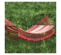 RRYPBOVG Hamac D'extérieur Hamac extérieur Camping Loisirs balançoire intérieur Gland Coton Ceinture Dentelle Toile hamac Chaise balançoire(Red)