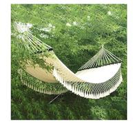 RRYPBOVG Hamac D'extérieur Hamac extérieur Camping Loisirs balançoire intérieur Gland Coton Ceinture Dentelle Toile hamac Chaise balançoire(Beige)