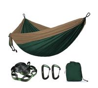 RRYPBOVG Hamac D'extérieur Hamac Parachute en Nylon de Couleur Unie, mobilier d'extérieur Portable for Camping Survie Jardin balançoire Loisirs Voyage(Dark Green 2)