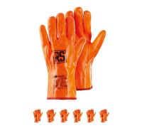 RS Polar I Lot de 6 paires de gants de protection chimiques en PVC Taille 10 Orange Résistant aux produits chimiques et microbiologiques