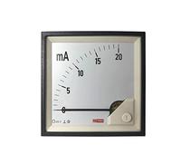 RS PRO Ampèremètre 20 (entrée) mA DC bobine rotative, 92 mm x 92 mm T. 54 (< 4 A) mm, 0 → 20 (entrée) mA / 1%