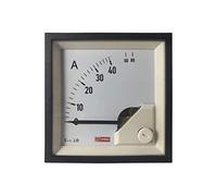RS PRO Ampèremètre 80 (entrée) A AC rotatif, 68 mm x 68 mm T. 54 (< 30 A) mm, 62 (30 → 60 A) mm, 66 (100 A) mm,