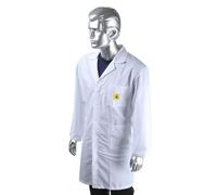 RS PRO Blouse de Laboratoire Mixte Coton Polyester Blanc ESD Taille L
