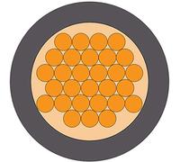 RS PRO Câble simple 1,5 mm² 100 m Gris PVC isolé Ø 3,4 mm 27/0,25 mm Rouleau de 100 m