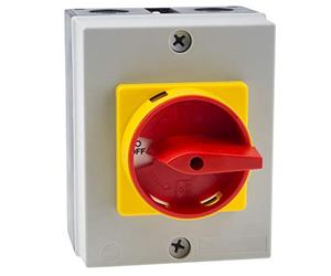 RS PRO Interrupteurs 3 pôles 32 A pour montage sur tableau rouge IP 65 15 kW 690 V