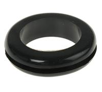 RS PRO Lot de 100 douilles de câble jusqu'à Ø 15,5 mm Ø 20,1 mm PVC Noir