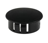 RS PRO Lot de 25 bouchons d'obturation avec trou Ø 25,4 mm, sans filetage, nylon 66, diamètre 29 mm, noir