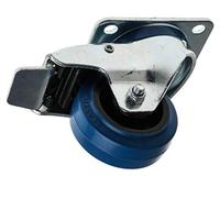RS PRO, Roulette pivotante, freinée, roue pivotante Ø 80 mm, 150 kg, hauteur 108 mm, roue de 35 mm, 105 x 85 mm, plaque