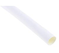 RS PRO Tuyau thermorétractable en polyoléfine avec revêtement adhésif blanc, Ø 12,7 mm, taux de rétrécissement 3:1, longueur 1,2 m