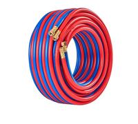 RSBFER Tuyau de Chalumeau Double, tuyaux de Chalumeau de découpe oxygène-acétylène avec raccords en Laiton, Tuyau de soudage et de découpe Ignifuge Haute Pression,50m