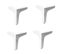 RSBRYSYBJ Lot de 4 Pieds de Meuble,Pied de Table Modernes en Métal en Forme de Triangle,Pieds de Canapé,Pieds de Table Basse,pour Armoire,lit,Armoire Salle de Bain,Meuble TV,avec vis,Blanc,15cm/5.9in