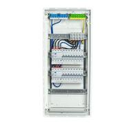 RSE Sous-répartition câblée boîtier de fusibles encastré/en saillie mur creux avec fusibles Hager et répartiteur vide Hager, mur creux 4 rangées VH48NC, sans protection contre les surtensions