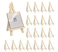 Rseuphiee 20 Pièces Mini Chevalet, 9×15 cm Chevalet Trépied En Bois | Mini Bois Chevalet, Petit Chevalet de Table, pour décoration de table, Cartes de Visite, Album Photo, Téléphone Portable