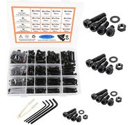 Rshuhx M3 M4 M5 M6 Boulon et Écrous Vis à Tête Hexagonale Vis Tete Cylindrique Pans Creux Kit de Combinaison avec 4 Clé 500pcs