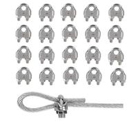 Rshuhx M5 Serre Câbles Etrier U Boulon Clip Câble 304 Acier inoxydable Selle de Pince de Métallique Serre Corde Convient pour Suspendre des Voiles d'ombrage Lampes Patio 10pcs