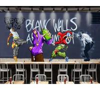 rskjdghshd Papier Peint Graffiti De Mode Peint À La Main, Musique Hip-hop, Bar, Rue, Magasin De Boissons, Mur De Fond, Restaurant Occidental, Papier Peint Mural De Café,3D,150x105cm