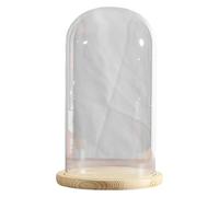 RSRSR Cloche en Verre avec Base en Bois Massif for Plantes, Ornements et Figurines, Hauteur 15 cm (30/35 cm), 15 x 30 cm(15*H35cm)